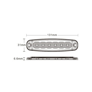 Truckled 6 leds Slim Blits